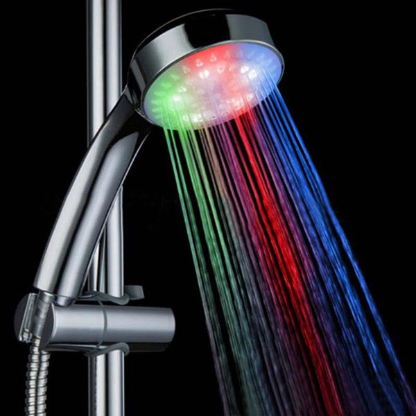 

LED Multi-color Temperature Sensor Bathroom Hand Shower Head